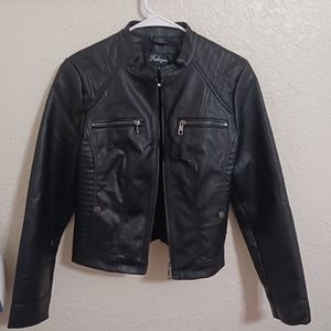 Black leather jacket